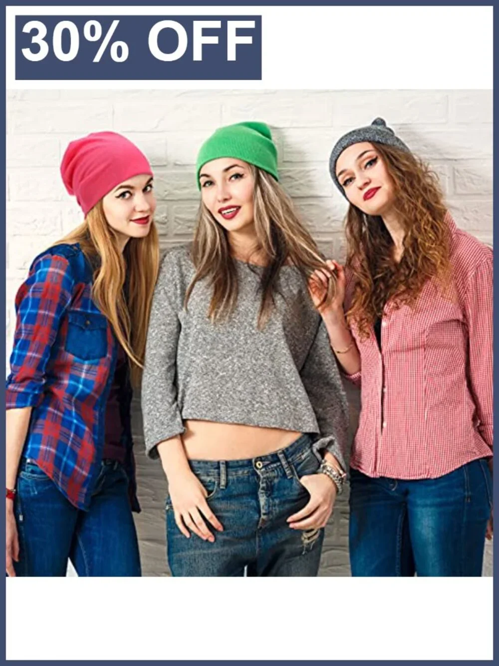 5 Pack Unisex Slouchy Beanie Hats Lightweight Polyester Chemo Sleep Caps
